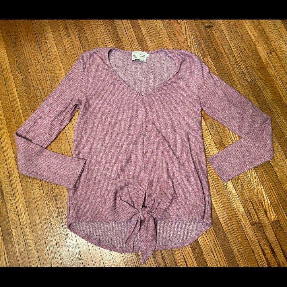 Saturday Sunday Anthropologie light purple super soft ribbed long sleeve top